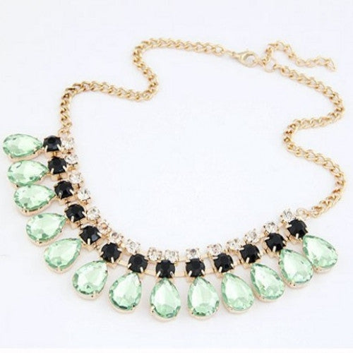 Women Mujer Bijuterias 2015 Fashion Imitated Gemstone Jewelry Drop Maxi Collar Statement Necklaces Pendants Choker Collier