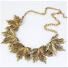 Antique Golden Leaves Big Pendants necklaces collier halsketting Choker Necklaces joias, Vintage Jewelry Women Accessories